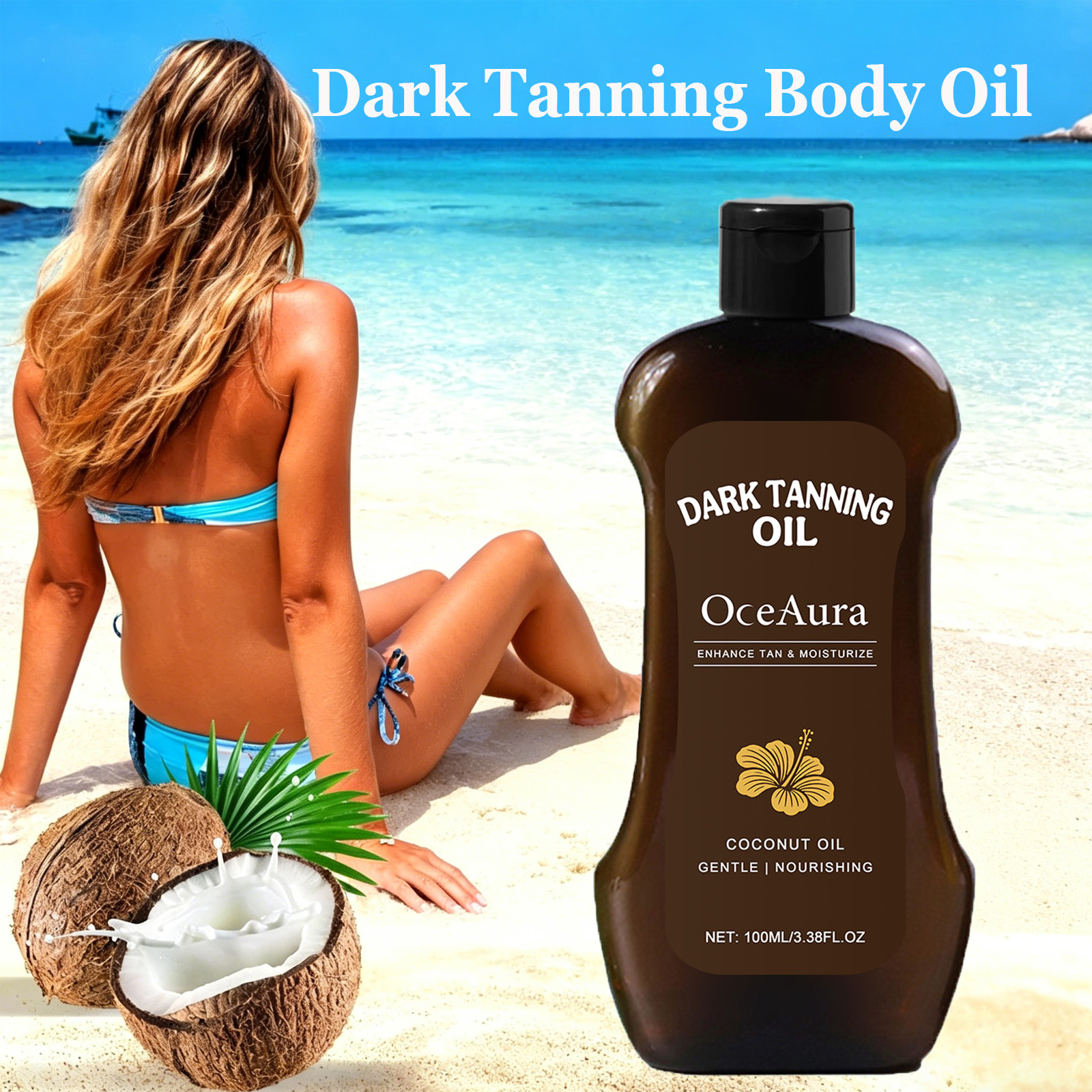 Coconut Oil Refined - Deep Tanning Body Oil Fast Bronzing