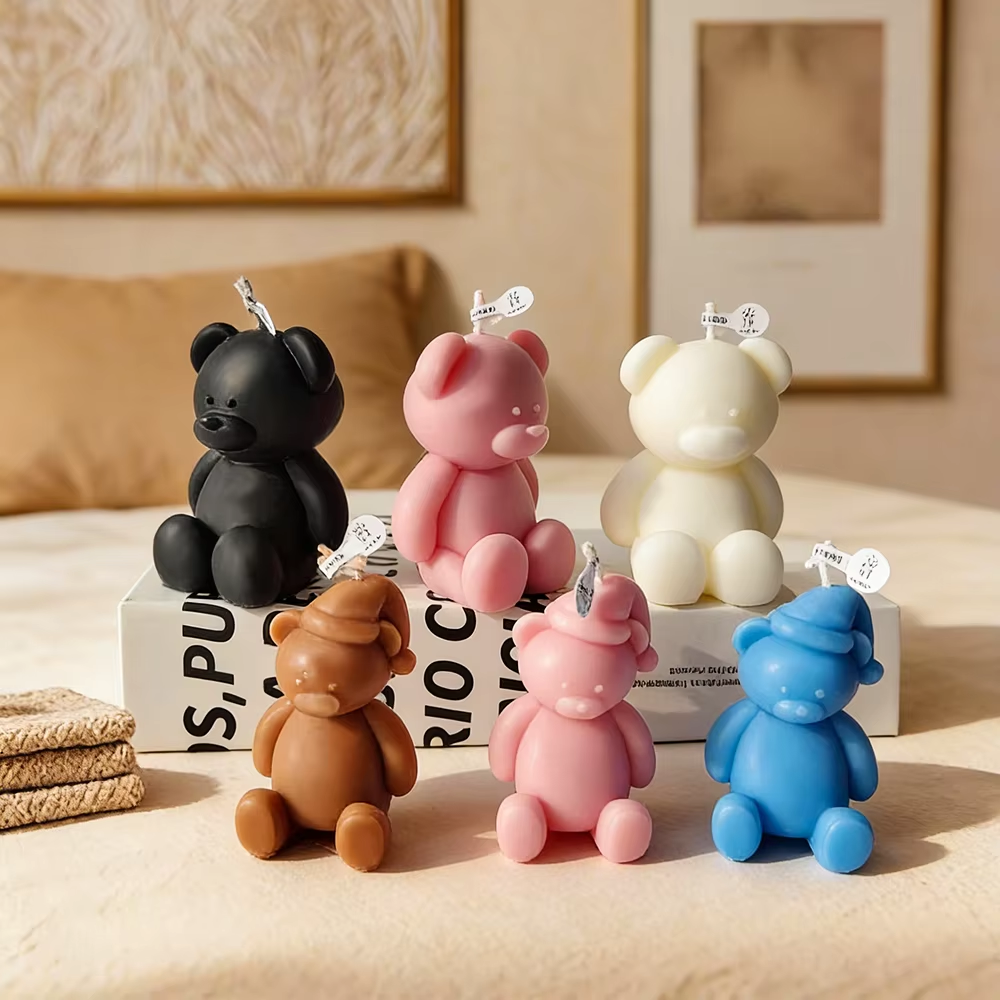 Soap Making Diy Kit - 3D cute cartoon bear silicone candle