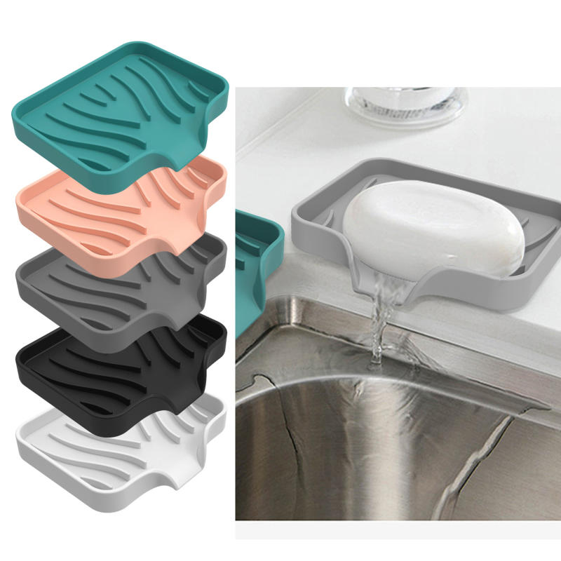 Soap Making Box - 1-Pack Silicone Drain Soap Box Kitchen