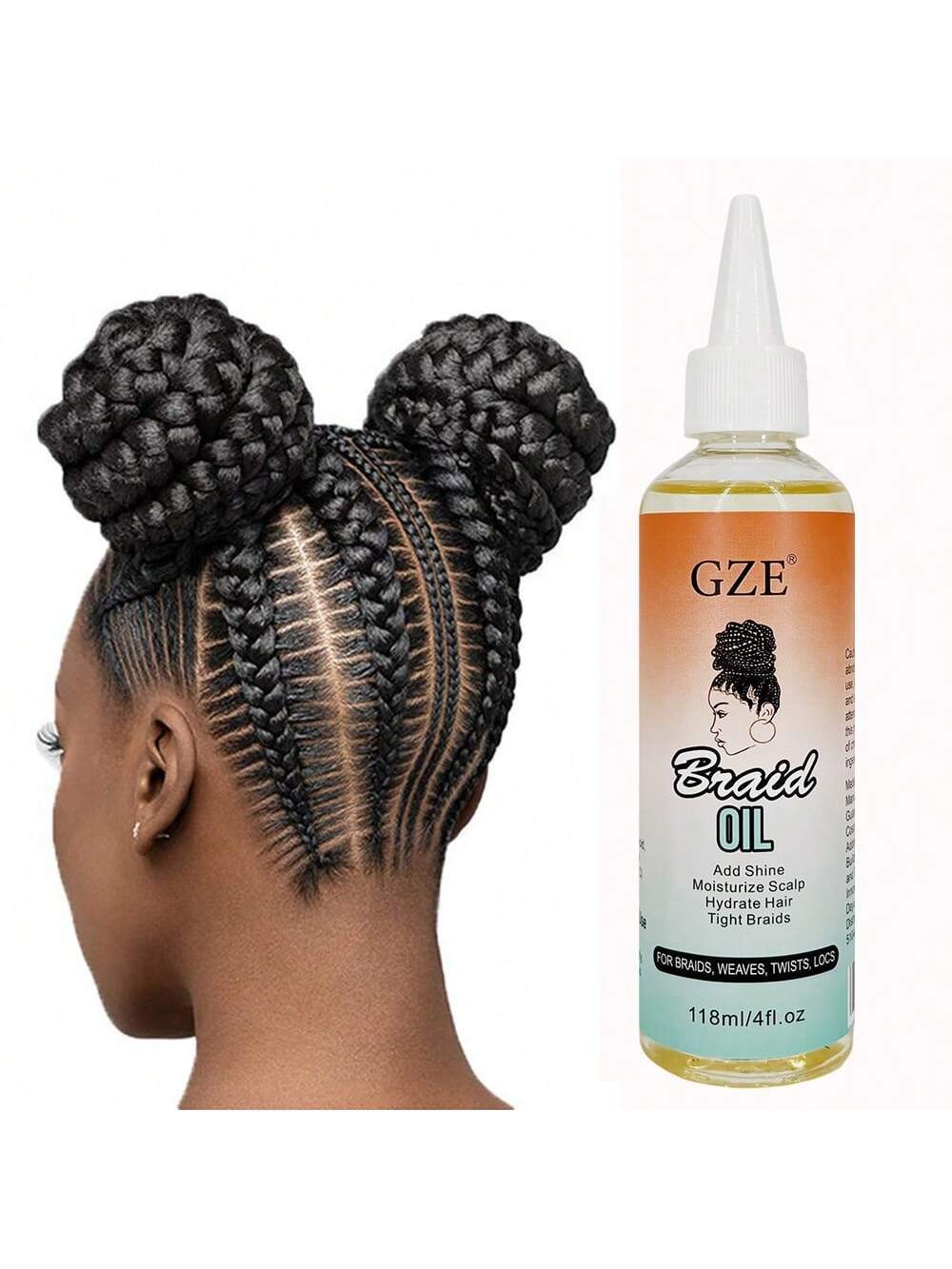 Coconut Oil Refined - GZE Braid Oil for Natural Hair,