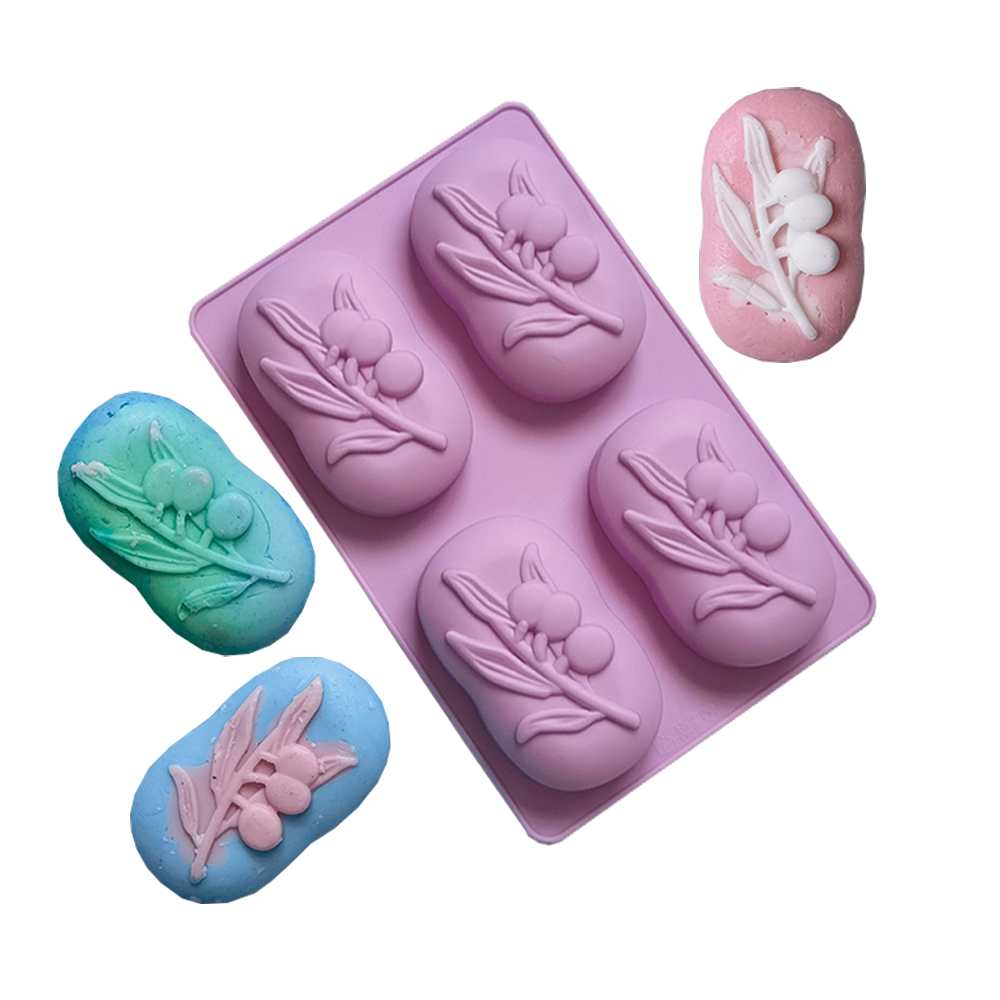 4 Cavities Oval Olive Tree Sil - مراجعة Soap Making Diy Kit وسعره
