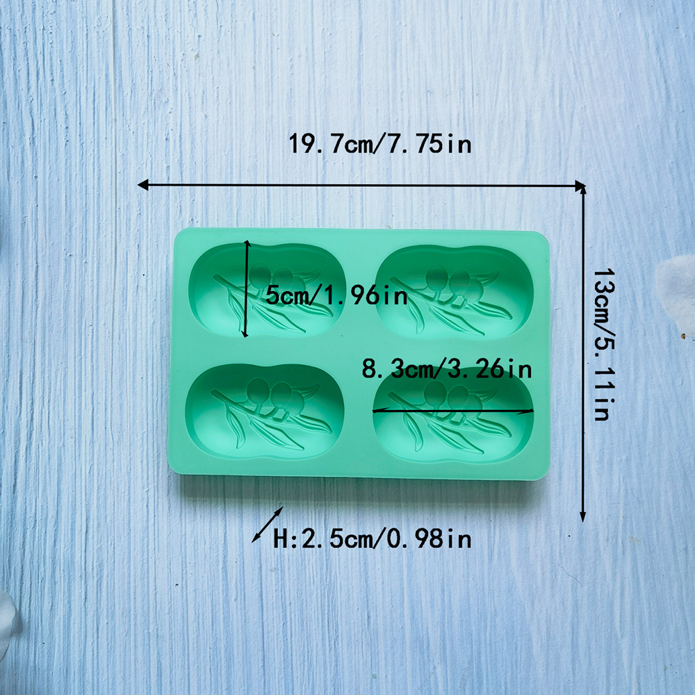 4 Cavities Oval Olive Tree Sil - مراجعة Soap Making Diy Kit وسعره