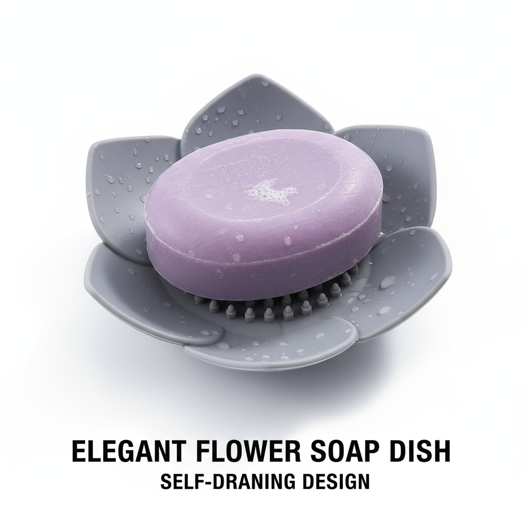 Soap Box Lotus Shape Non-slip  - مراجعة Soap Making Box وسعره