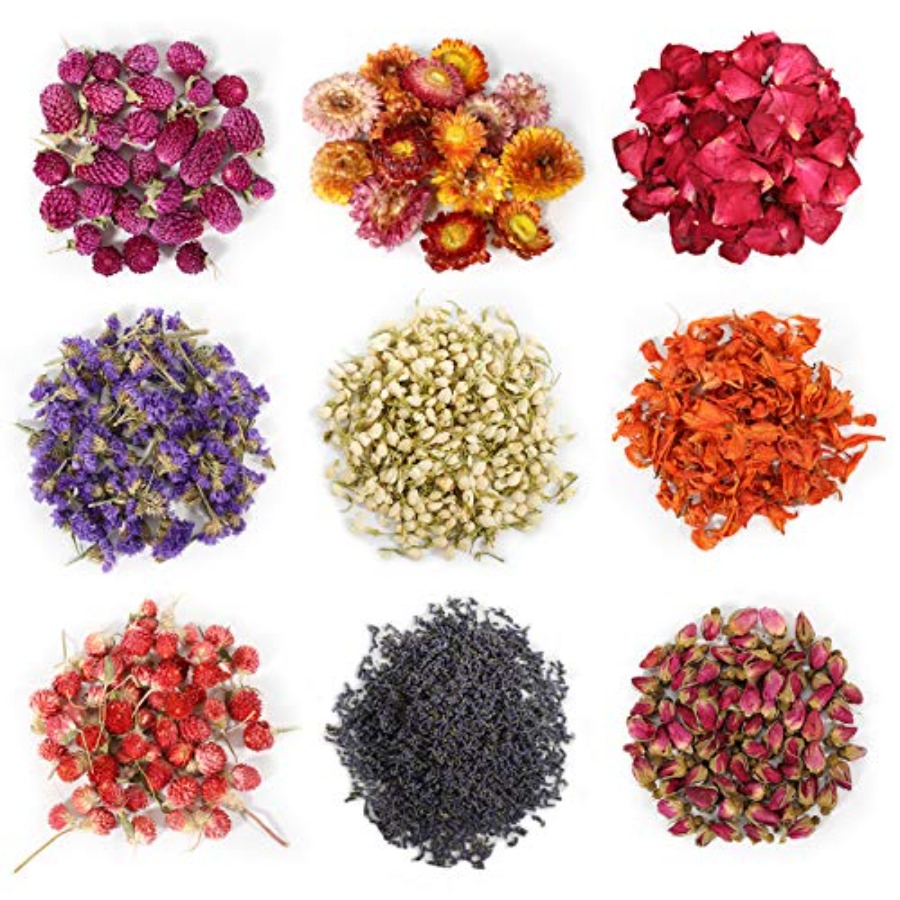 9 Bags Dried Flowers,100% Natu - مراجعة Soap Making Kit وسعره