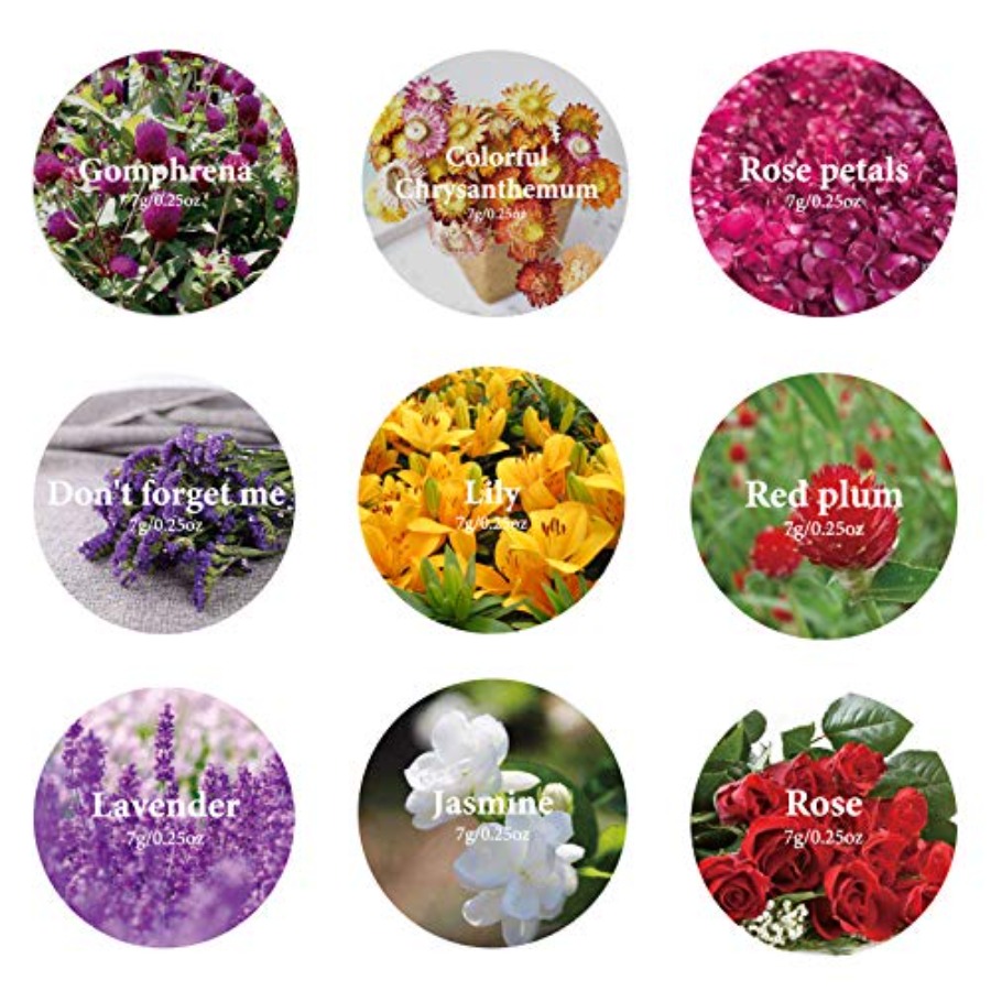 9 Bags Dried Flowers,100% Natu - مراجعة Soap Making Kit وسعره