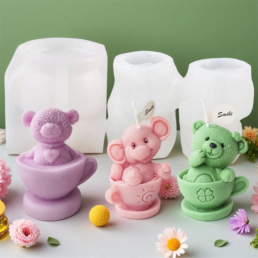 Teddy Bear in Cup Silicone Mol - مراجعة Soap Making Jar وسعره