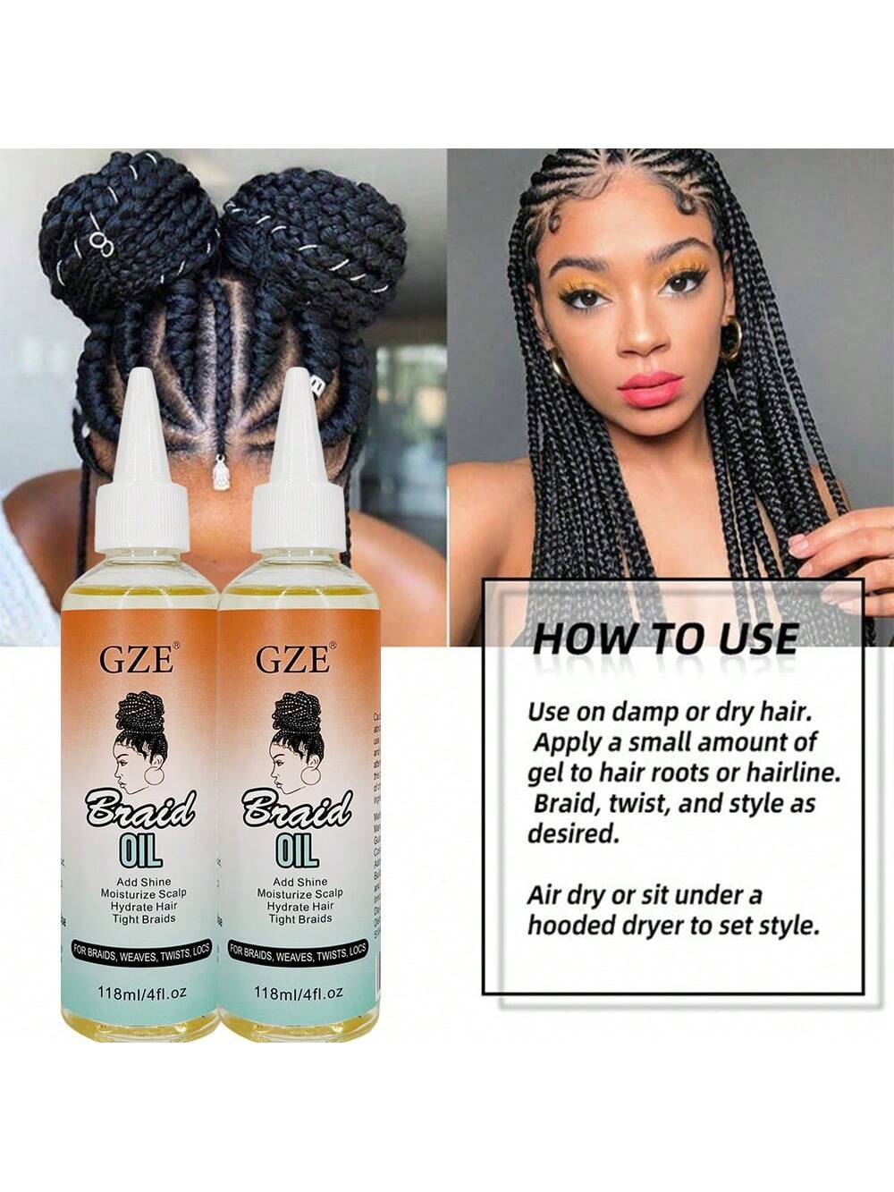 GZE Braid Oil for Natural Hair - مراجعة Coconut Oil Refined وسعره