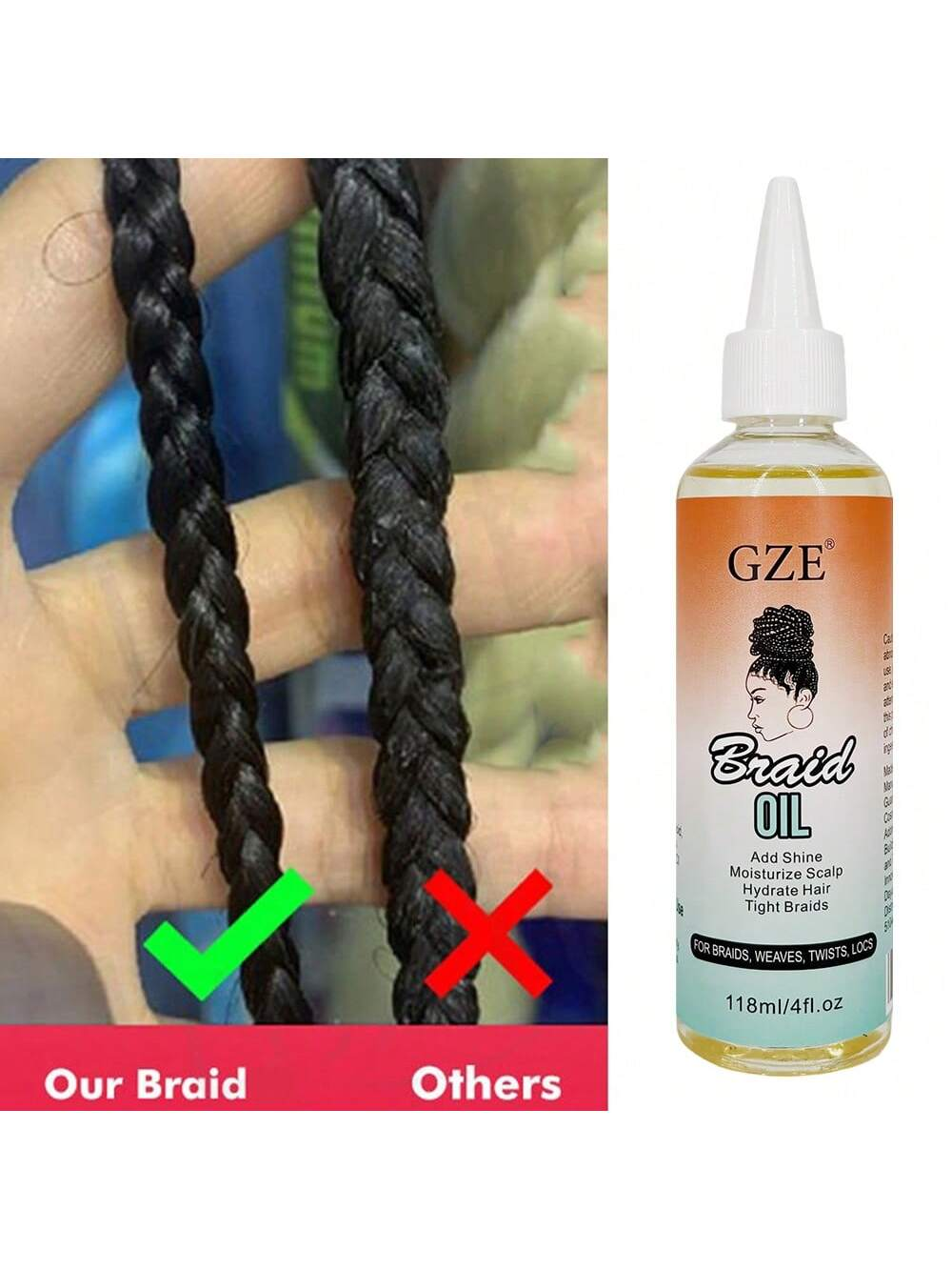 GZE Braid Oil for Natural Hair - مراجعة Coconut Oil Refined وسعره