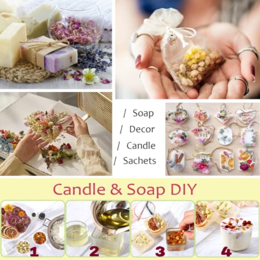 [Latest] 21 Pack Dried Flowers - مراجعة Soap Making Kit وسعره